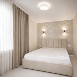 Pat tapițat bej premium pentru saltea 160x200 cm A-83